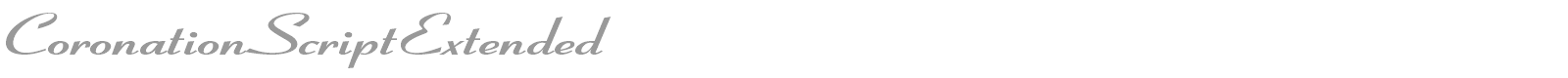 CoronationScriptExtended font preview